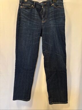 J JIll Relaxed Boyfriend Jeans - Dark Blue - size 12